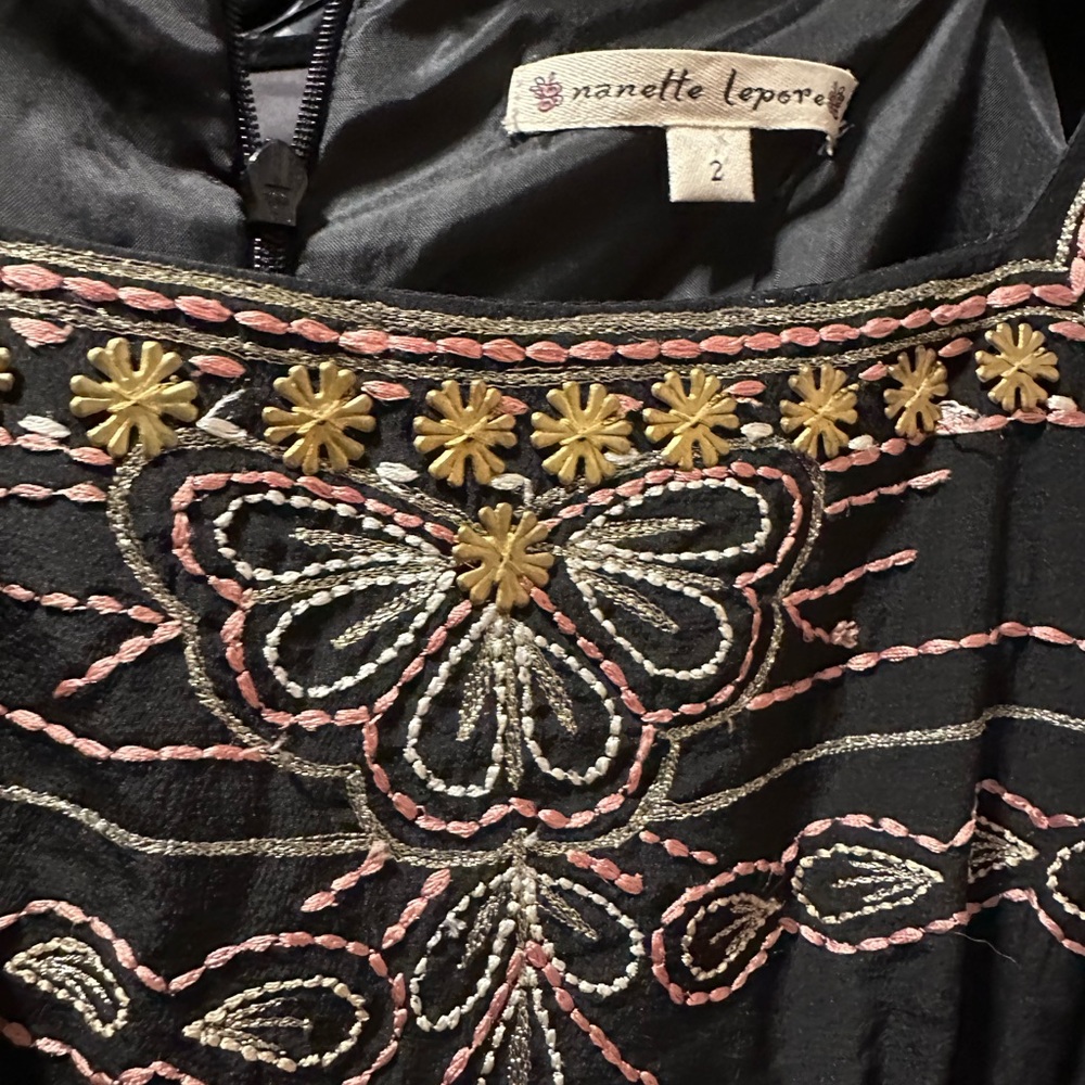 Embroidered Nanette Lenore embellished silk dress - Picture 7 of 7